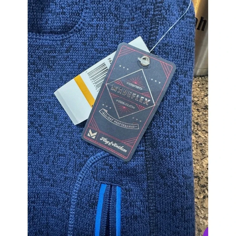 flag‎ & anthem madewell blue full zip nwt vest small